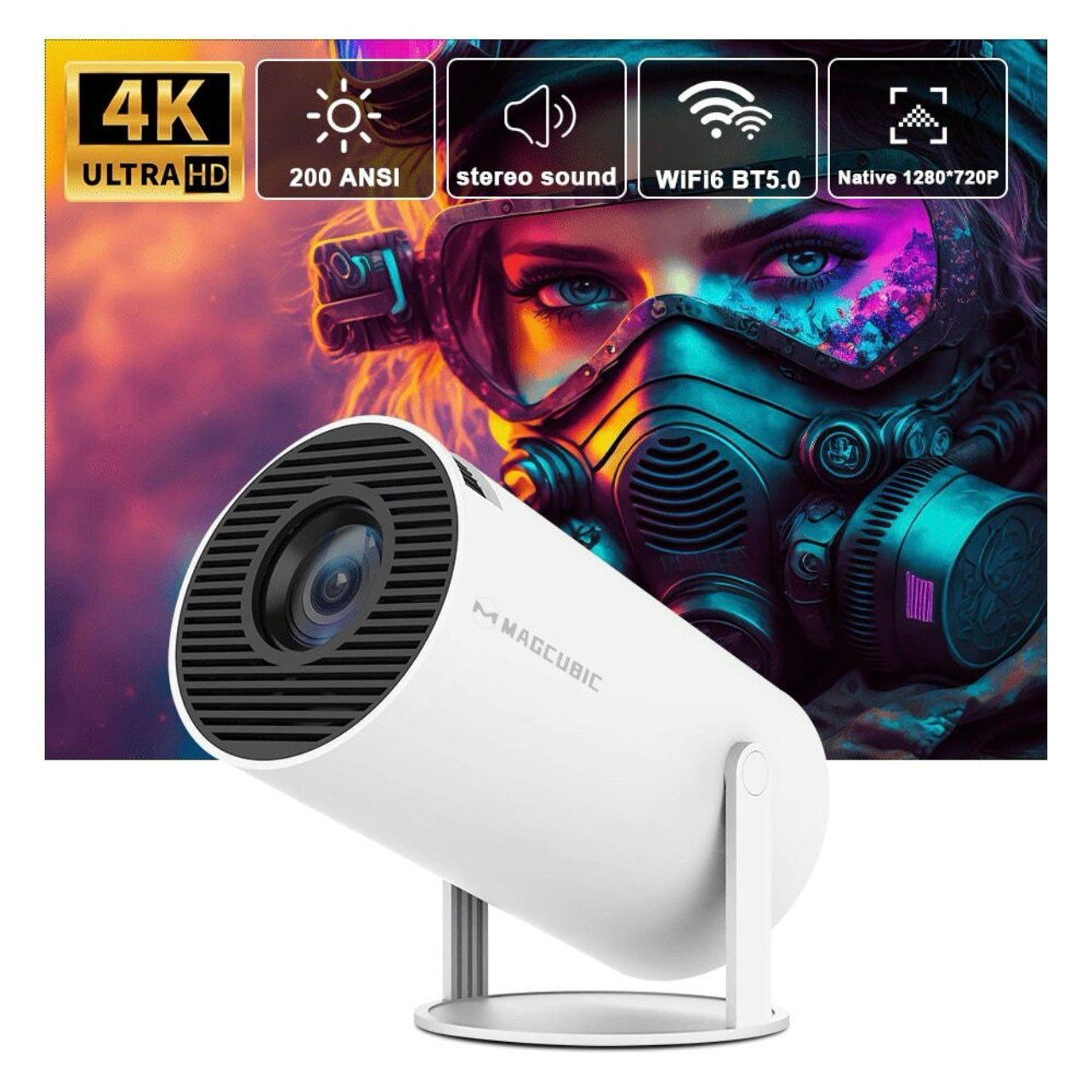 Mini Projector With WiFi & Bluetooth