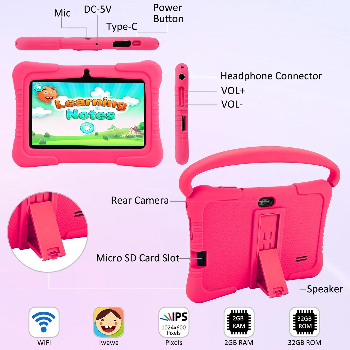 7" Kids Educational Tablet