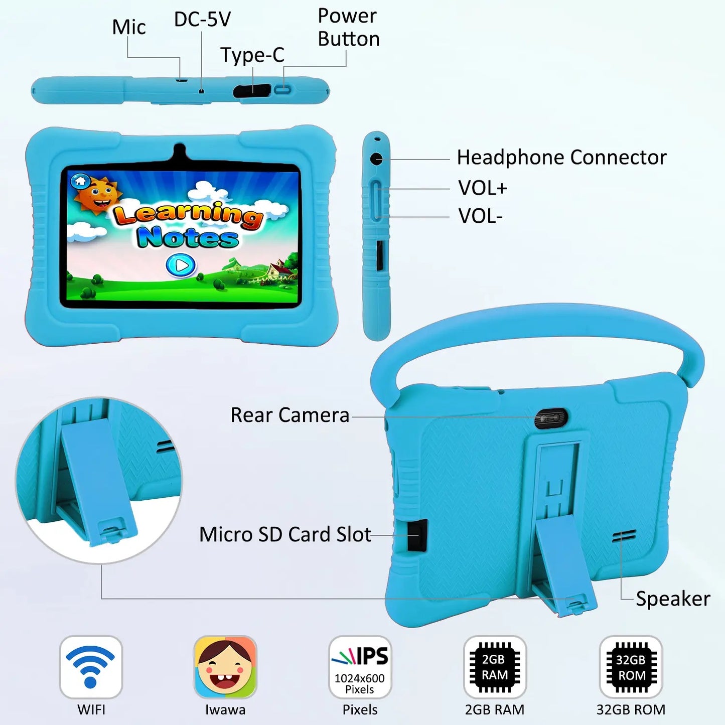 7" Kids Educational Tablet