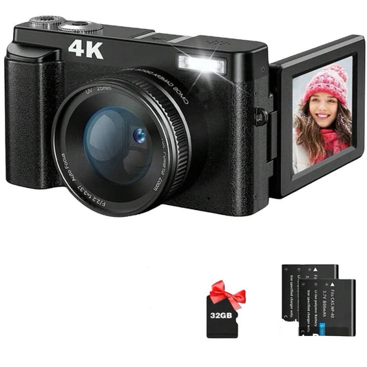 4K Digital Camera with 52mm UV Lens- 48MP